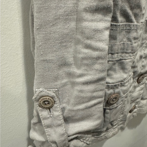 Women’s Eddie Bauer Lightweight Gray 100% linen Jacket - Picture 4 of 10